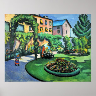 Poster Auguste Macke - Imagem do Jardim, pintura popular,