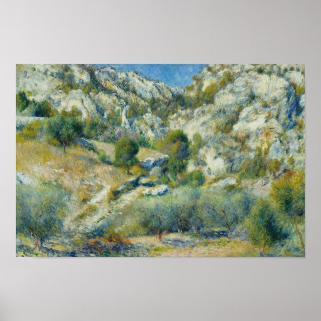 Póster Auguste Renoir - Carroçaria Rocky em L'Estaque (Frente)