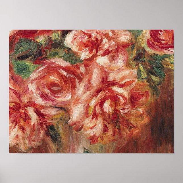 Poster Auguste Renoir - Rosas Em Um Vaso (Frente)