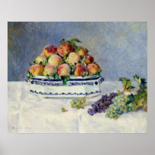 Póster Auguste Renoir - Vida Estática com Pêssegos e Uv