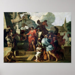 Póster Augustus antes do túmulo de Alexander III