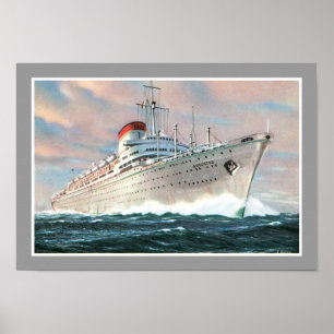 Poster Augustus Line, da Itália