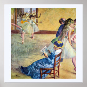 Póster Aula de Balé, o Salão de Dança por Edgar Degas
