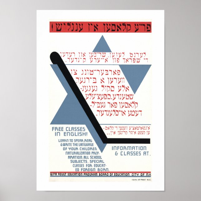 Poster Aulas gratuitas em inglês! (Frente)