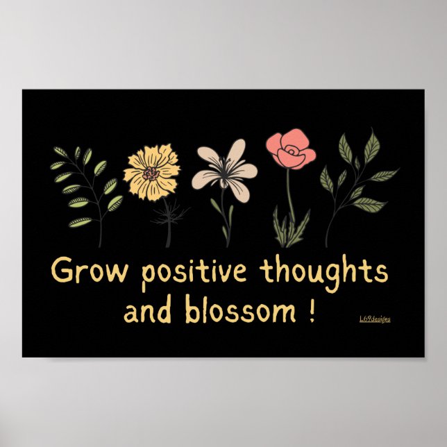 POSTER AUMENTAR OS PENSAMENTOS POSITIVOS E FUNCIONAR A FU (Frente)