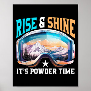 Poster Aumente & Brilhe É Hora do Pó Ski Sungles Esqu
