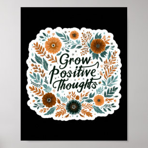 Poster Aumente os pensamentos positivos Saúde mental S In