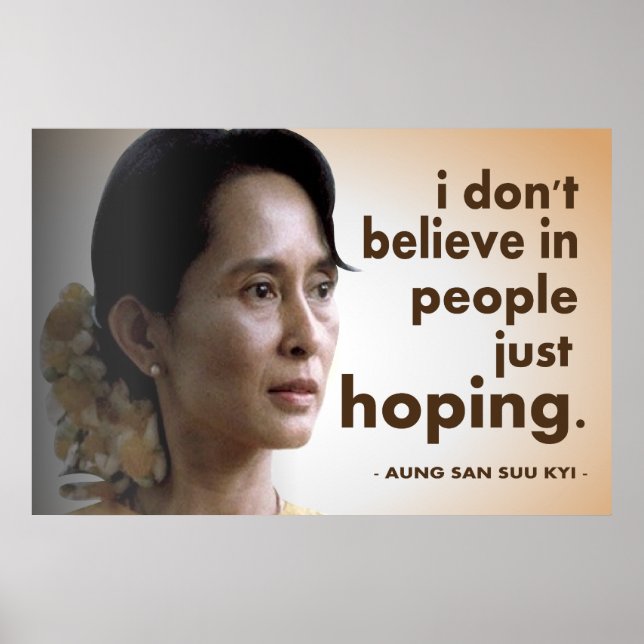 Póster Aung san suu kyi cita (Frente)