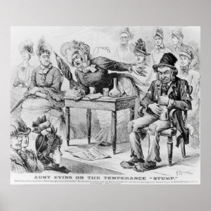 Poster Aunt Evins on the Temperance 'Stump'