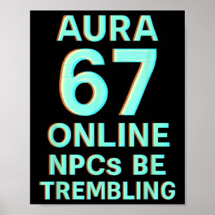 Poster Aura 67 Online Npcs Estar Trêmulo Glitch Gaming Si