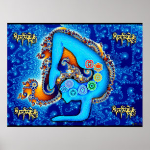 Póster Aura & Chakras da ioga