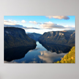 Poster Aurlandsfjord Flam Norueguês Fjord Noruega