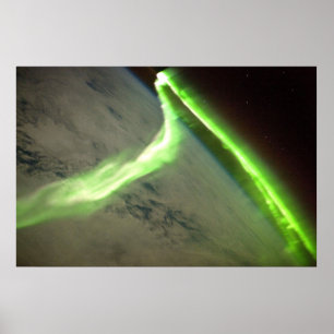 Póster Aurora australásia do espaço