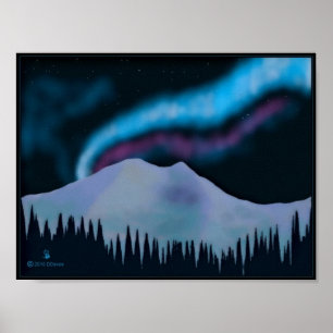 Póster Aurora azul