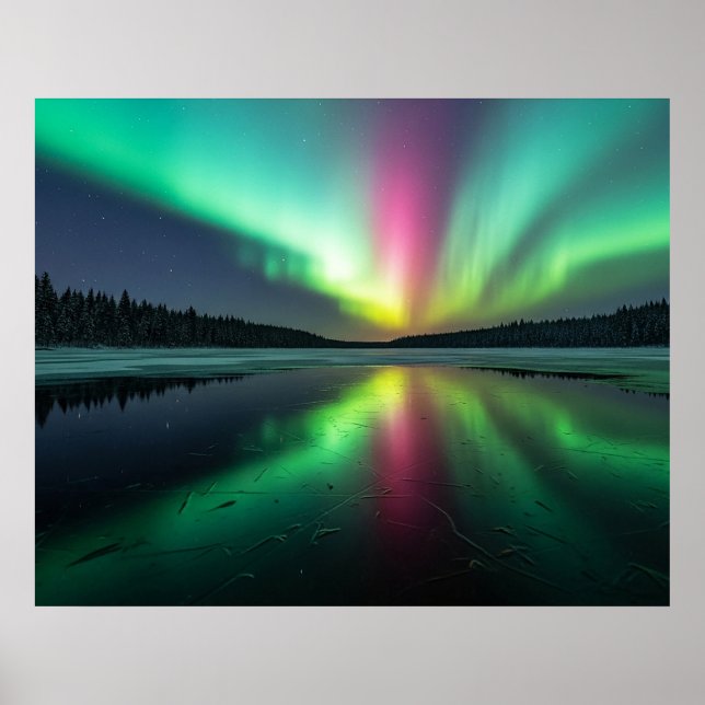 Poster Aurora Boreal (Frente)