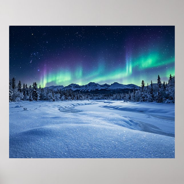 Poster Aurora Boreal (Frente)
