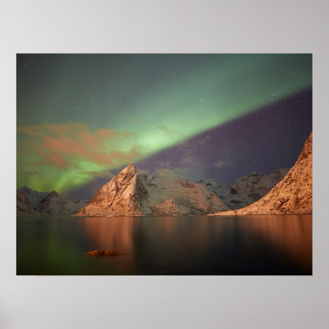 Poster Aurora Boreal, Luzes Polares (Frente)