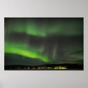 Póster Aurora boreal no céu