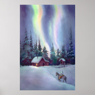 Poster AURORA BOREAL por SHARON SHARPE