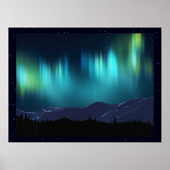 Poster Aurora Borealis (Frente)