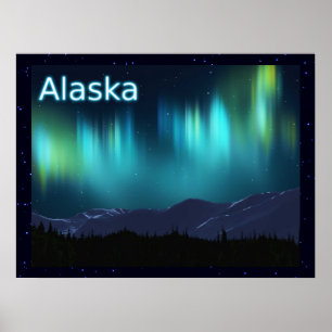 Póster Aurora Borealis