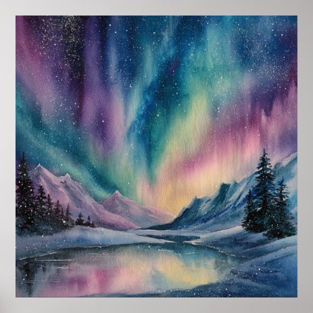 Poster Aurora Borealis (Frente)