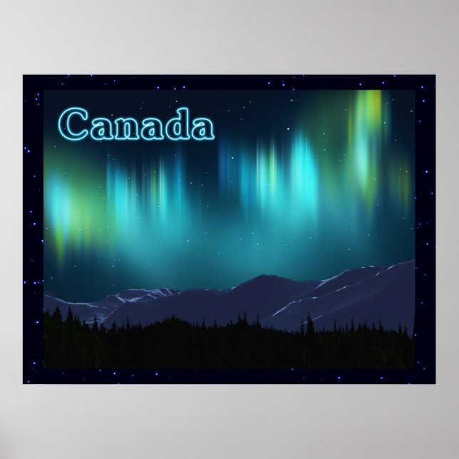 Poster Aurora Borealis (Frente)