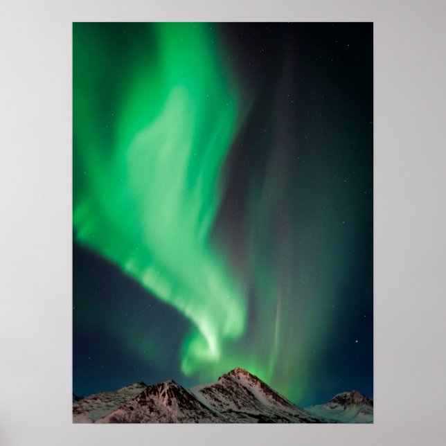 Poster Aurora Borealis | Anchorage, Alasca (Frente)
