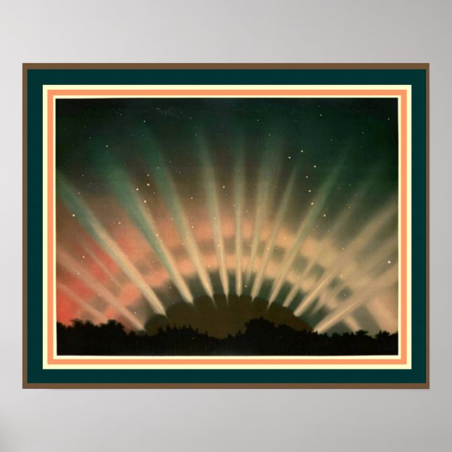Póster Aurora Borealis da Trouvelot 16 x 20 (Frente)