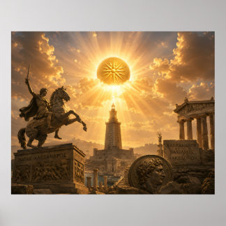 Poster Aurora Dourada de Alexandre Helenística Antiga
