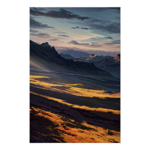 Póster Aurora nas Montanhas