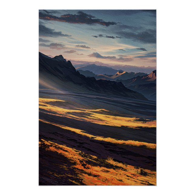 Póster Aurora nas Montanhas (Frente)
