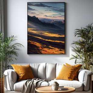 Poster Aurora nas Montanhas