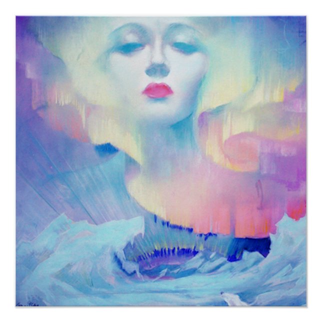 Póster Aurora por Clive Henry azul (Frente)