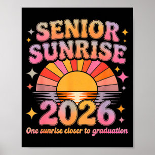 Poster Aurora sênior 2026 boho colorida escola secundária