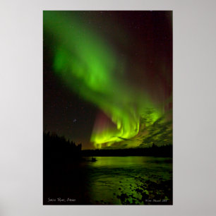 Poster Aurora sobre o rio de Salcha