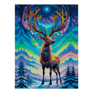 Póster Aurora Stag: Magia na Noite