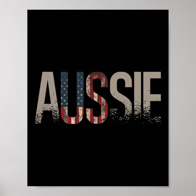 Poster Aussie Austrália Dia 4 de julho Americano australi (Frente)