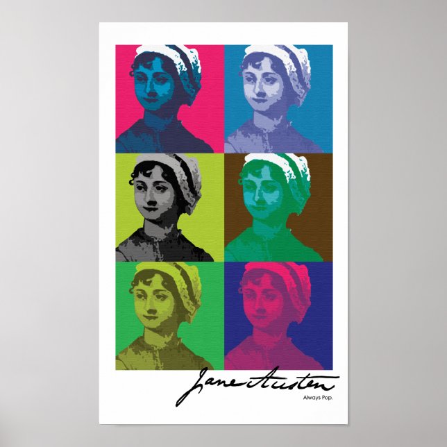 Poster AustenPop - estilo Jane Austen (Frente)
