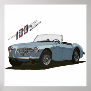 Póster Austin Healey 100