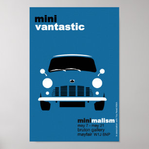 Poster Austin original clássico Mini Van Exposição