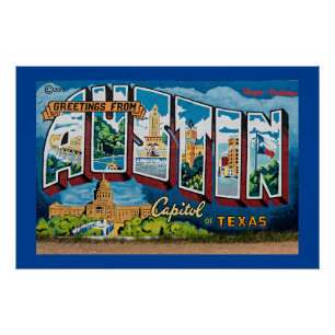 Póster Austin, Saudações do Texas