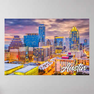 Poster Austin, Texas, Estados Unidos
