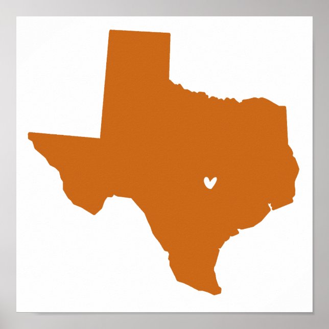 Póster Austin, Texas Love (Frente)