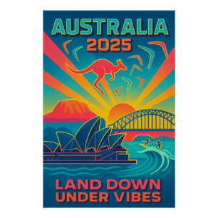Póster Austrália 2025 - Terra Descida Sob Víblias