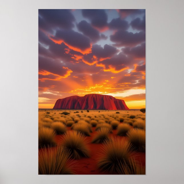 Poster Austrália Ayers Rock (Frente)