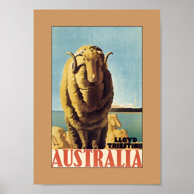 Póster Austrália - Lloyd Triestino (canvas) (Frente)