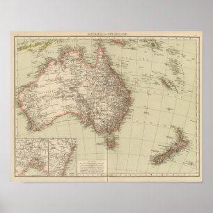 Póster Austrália, Nova Zelândia