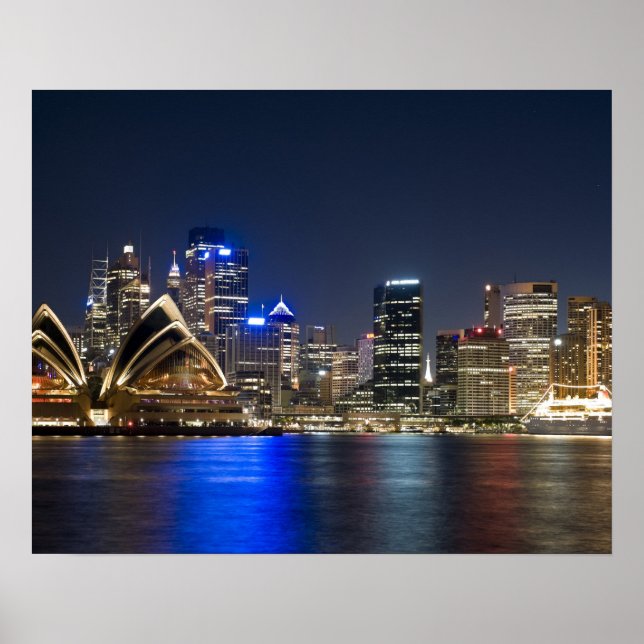 Poster Austrália, Sydney. Horizonte com Casa da Ópera vis (Frente)