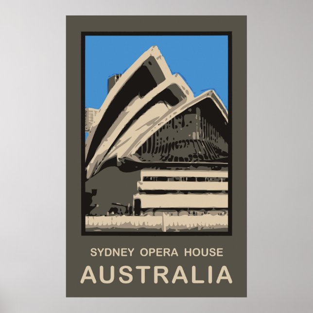 Poster Austrália Sydney Opera House (Frente)